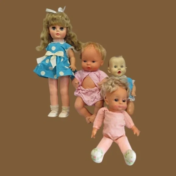4 Vintage dolls from the 70's Mattel, Ideal, Sun Rubber and Regal - Picture 1 of 5